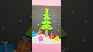 Easy Christmas tree craft for kids #christmas #tree #craftchutney2 #youtubeshorts