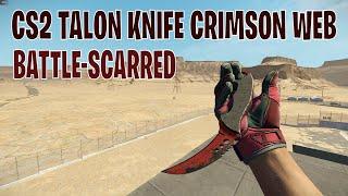 Talon Knife Crimson Web (Battle-Scarred) | CS2 Skin Showcase #298