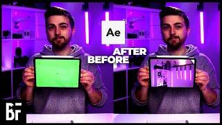 Screen Replacement on a Moving Screen - After Effects Tutorial