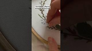 Grasses. Easy to embroider. #embroidery #embroiderydesign #embroiderytutorial #howtoembroider