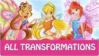 Winx Club - ALL Winx Full Transformatios: Epic Magical Girl Moments!