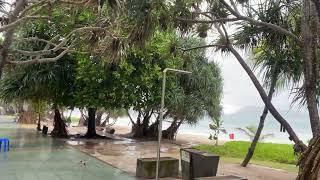 (4K) Walking in Heavy Rain | "PATONG" Beach | Phuket | Rain Sounds for Relaxing Sleep | 비오는 푸켓 빠통비치