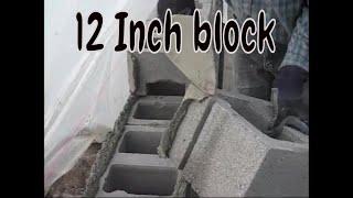 ASMR Block Laying and Masonry how to lay 12" cmu block wall