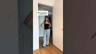 Petite try on and review Edikted Raelynn jeans #shorts