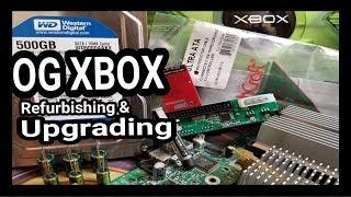 How To Original OG Xbox Capacitor Replacement Upgrade HDD Thermal Past Ide to Sata 80wire