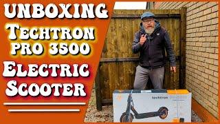 Cheap Electric Scooter Unboxing a Techtron Pro3500 - Test ride Scooter 350 - 700 watt MAX  e scooter