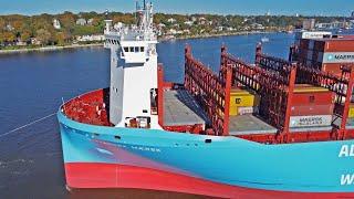 AMAZING 4K SHIPSPOTTING 2024 AT HAMBURG PORT WITH NEW SHIPS ALEXANDRA MAERSK AND MAERSK EL PALOMAR