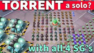 TORRENT with 4 shield generators a SOLO? Watch this!! BOOM BEACH gameplay/operation attack strategy