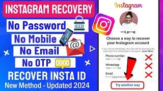 How to Recover Hacked Instagram Account 2024 || Hacked Instagram Account Recovery 2024 | insta id ig