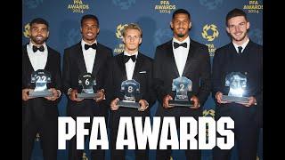 Arsenal at the PFA Awards | BTS | Raya, Gabriel, Saliba, Rice & Odegaard in Team of the Year!