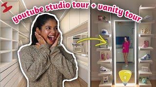 My first YouTube Studio tour + Vanity Tour  ||