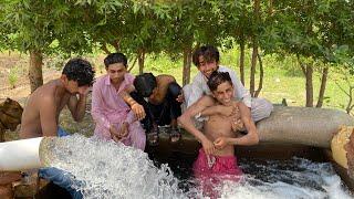 Tube well swimming vlog village boy funny part 2