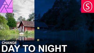 Affinity Photo - Change Day to Night - Tutorial