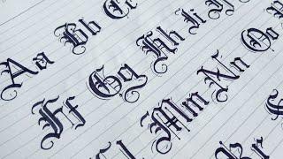 How to Gothic Calligraphy Capital and Small Letters From A to Z | Blackletters Calligraphy