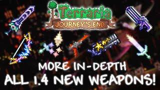 A More IN-DEPTH Look into ALL the NEW WEAPONS In Terraria 1.4 | Zenith, Celebration MK2 and MORE!!