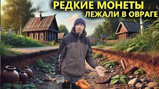СПУСТИЛСЯ В ОВРАГ, А ЭТО ОКАЗАЛСЯ ДРЕВНИЙ РЫНОК. Коп поиск монет 2025
