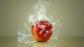 Object Photo Manipulation ~ Apple and Smoke in Photoshop