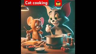 Cat cooking YouTube short trending funny song#youtubeshorts  animation cartoon video