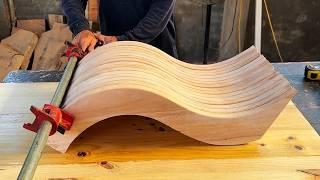 The Curvaceous Wood Wonder Furniture | Woodworking Wonder Mosaic Maestro, Curved Corner Coffee Table