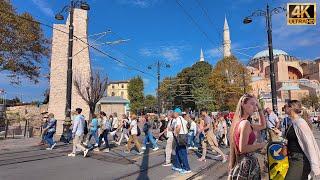 Istanbul Turkey Around Sultanahmet Touristic Area |4K Walking Tour