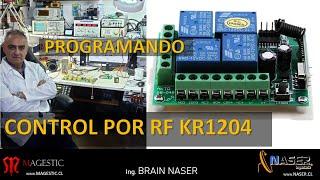  KR1204 PROGRAMACION MODULO RELÉS INALAMBRICO, 4 CANALES, 433MHz - ESPAÑOL