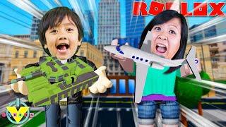 Ryan DON'T GET EATEN IN ROBLOX! Let's Play Roblox Eat and Destroy with Ryan’s Mommy!