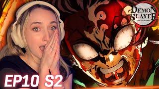 BEST THING I'VE EVER SEEN! DEMON SLAYER | NEVER GIVE UP (REACTION) S2 Ep10 Entertainment District