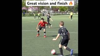 Great pass vision & left foot finish by U11 boys  #soccer #golazo #u11