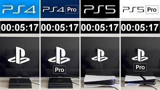 PS5 Pro vs PS5 vs PS4 Pro vs PS4 - Loading Times and Graphics