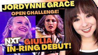 Jordynne Grace Open Challenge, Giulia WWE NXT In-Ring Debut! (9/10/25) w/ Denise Salcedo & Chinedu