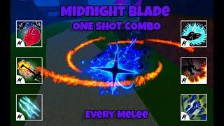 Midnight Blade ONE SHOT COMBO with EVERY Melee | Blox Fruits