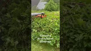 Protect your full arms while trimming your hedges with CharGuy Long Sleeve Gloves #trimmer #garden
