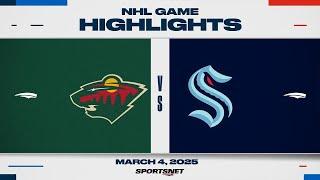 NHL Highlights | Wild vs. Kraken - March 4, 2025