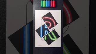 “R” with Neon Lights!  || What letter sould I do next?!  #artistomg #art #letters