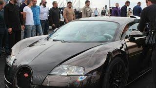 Р.Кадыров на открытии автодрома Крепость Грозная проехался на Bugatti Veyron