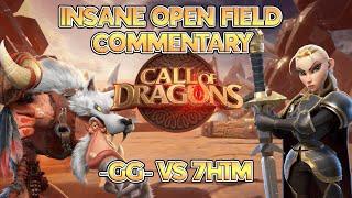 [PvP] -GG- vs 7THM Open Field Commentary!! INSANE TACTICS USED! GREAT STRATS! - #callofdragons