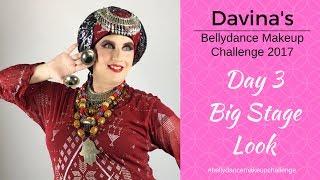 Davina's Belly Dance Makeup Challenge - Day 3 -Big Stage look - Turban Tying Demo