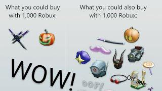 Some things you can buy with 1000 robux...