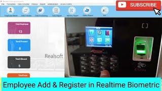 How To Add User and Register User #Realtime Biometric