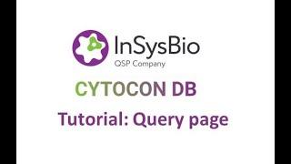 CYTOCON DB Tutorial: New Query
