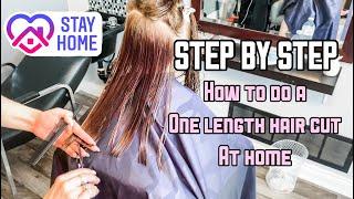 HOW TO CUT A ONE LENGTH HAIRCUT | HAIR TUTORIAL | STEP BY STEP