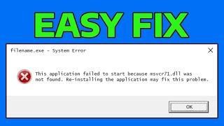 How To Fix MSVCR71.dll File Missing Error in Windows