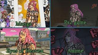 Comparison of Diavolo Appearance in Manga,Anime and Games