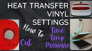 How to Find the Right Settings for Heat Transfer Vinyl- My Favorite Resources