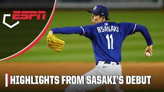 Roki Sasaki strikes out 5 in his Dodgers Spring Training debut | MLB on ESPN