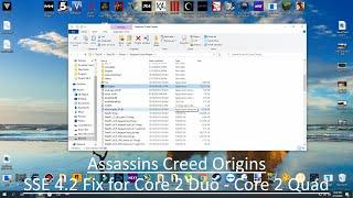 Assassins Creed Origins SSE 4.2 FIX Core 2 Quad and Core 2 Duo CPU