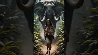 Hero Duckling  Outsmarts Wild Elephant  to Save Baby  #shorts #viralvideo