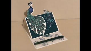 Noble Peacock Easel Card