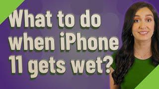 What to do when iPhone 11 gets wet?