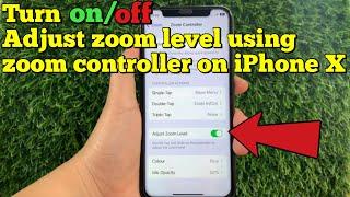 How to turn on or off adjust zoom level using zoom controller on iPhone X